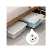 4-Pcs Three Colors Available, Premium Heavy Duty Swivel Wheels - Smooth 360° Rotation, Ultra-Stick Self Adhesive Caster Set For Effortless Movement On Storage Boxes, Furniture, Trash Cans, And Coffee Tables