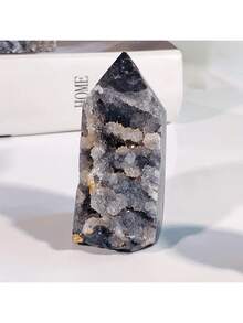 1pc Natural Quartz Crystal Drusy Cluster Decoration - Tabletop Decor & Home Decor - Multicolor - View 11