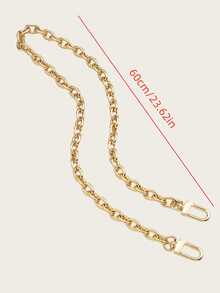 可调节包带链条配件，适用于单肩包、腋下包，可更换包带 - 金色 - 查看 5