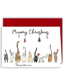 1 Stück Weihnachtsgrußkarte mit Umschlag, süße Weihnachtskarte, geeignet als Weihnachtsgeschenk für Familie, Kollegen, Freunde, Sohn, Tochter