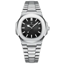 Luksusowy męski zegarek biznesowy na prezent marki POEDAGAR 50M, wodoodporny, kwadratowa tarcza, wyświetlacz daty, diamentowe znaczniki, świecąca stal nierdzewna 316L, japoński mechanizm kwarcowy, wbudowany, wysokiej jakości, ultradługa żywotność baterii, tata, brat, partnerzy, urodziny, święta, egzamin, powrót do szkoły, niezbędnik