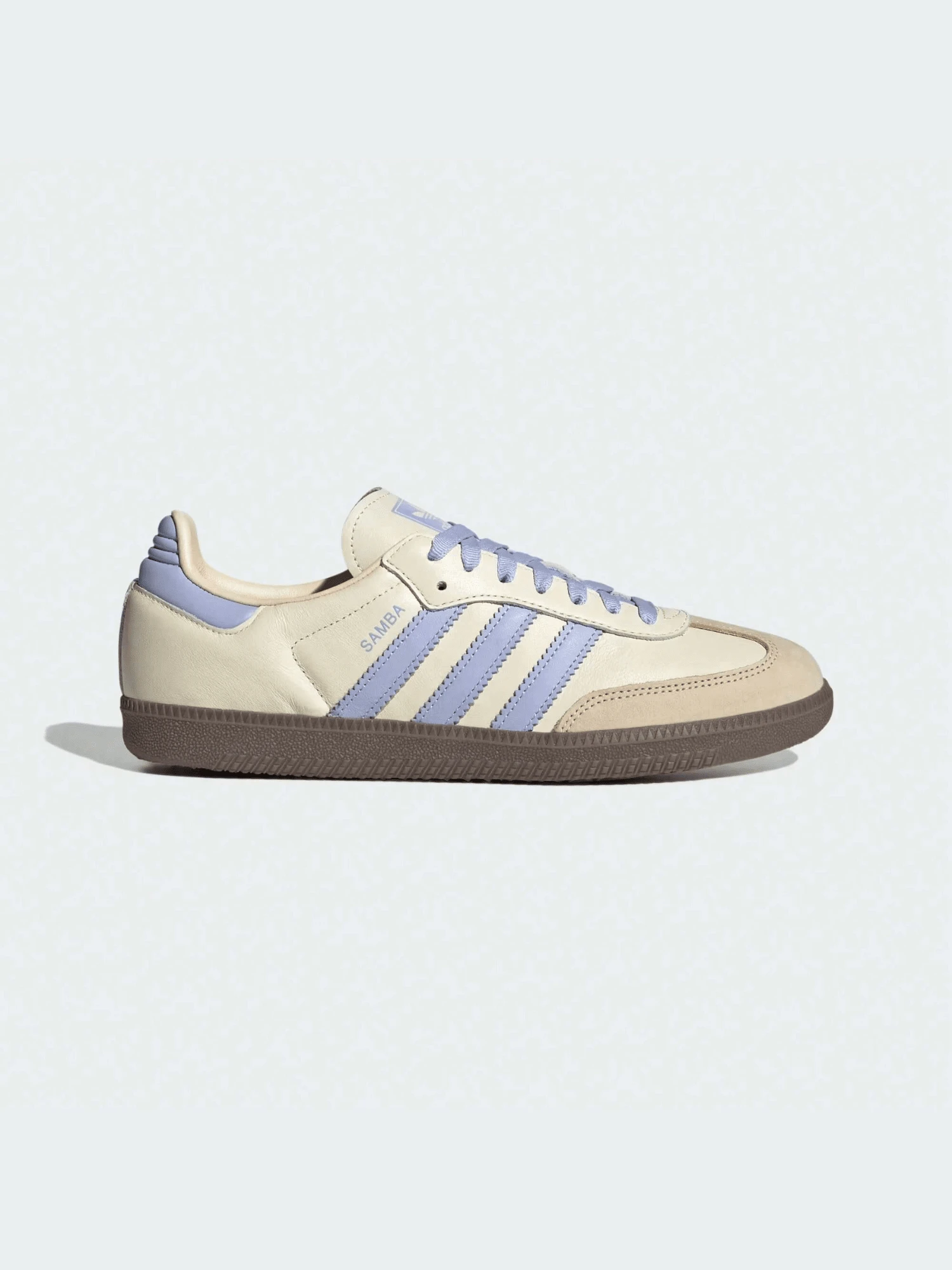 Adidas W Samba OG, Classic Shoe For Daily Casual Wear, Original Style Sneaker, Timeless Three-Stripe Best Seller JI2678 - 乳白色/紫色/沙色 - 查看 1