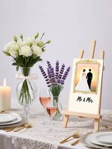 1 Caballete de escritorio de madera, que mide 28 centímetros de tamaño, está diseñado especialmente para exhibir fotos y obras de arte. Es adecuado para que los artistas y adultos pinten y sirve como soporte para tabletas y teléfonos