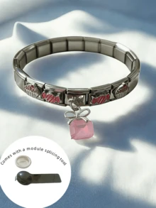 1 套 = 18 件不锈钢模块化蝴蝶、心形、咖啡色、星形手链/手镯，时尚耐用，男女通用，优雅复古魅力，适合日常佩戴 - 彩色 - 查看 11