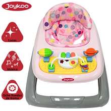 Joykoo Andadera para Bebé Luz y Sonido Juguetes Interactivos Altura Ajustable Plegable Ruedas de Goma Apta desde 6 meses y hasta 12 kg - Rosa - Ver 2