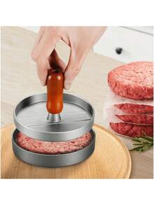 1 PIEZA Prensa de hamburguesa antiadherente de primera calidad y papel de separación de hamburguesas - Creador de hamburguesas sin esfuerzo para hamburguesas de carne, queso y vegetarianas perfectas - Ideal para parrilla, plancha, barbacoa y cocina a la parrilla