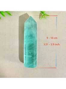 Elegant Green Fluorite Quartz Crystal Tower With Rheinstone Details, Natural Stone Obelisk Decor For Home & Office
