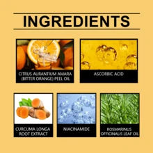 Óleo de Cuidado com Vitamina C e Cúrcuma, Óleo Essencial de Cuidado com Laranja, Óleo Essencial de Aromaterapia, Suave e Não Irritante, Sem Álcool, Ingredientes à Base de Plantas, Aliviar o Cansaço, Acalmar o Humor