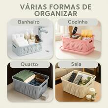 Kit 2 2-Liter Organizer Box With Lid LP House Multipurpose Resistant Exclusive Design - Rosa - Ver 4
