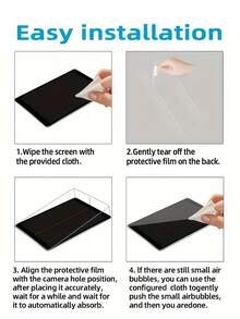 1 pezzo Protezione schermo in vetro temperato premium compatibile con iPad/Vivo/Microsoft/Tablet, disponibile in varie dimensioni per soddisfare diverse esigenze, durezza 9H anti-graffio, idrorepellente, alta definizione e alta trasparenza per ripristinare la protezione dello schermo a colori essenziale, adatto per uso quotidiano, ufficio, casa, accessori per protezione dello schermo del tablet, impermeabile, antiurto, anti-caduta, resistente ai graffi