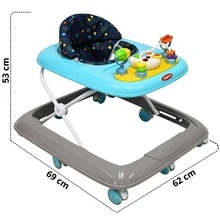 Joykoo Baby Walkers - 藍色 - 查看 4