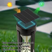 2 piezas Luces solares LED de sendero 2025 nuevas, estilo redondo, lámparas de jardín redondas, luces de estaca de suelo redondas, iluminación paisajística, luces de suelo, lámparas solares para el césped, luces de estaca de suelo, adecuadas para: decoración de ambiente, luces de jardín, villa al aire libre, jardín, camino, patio, iluminación paisajística