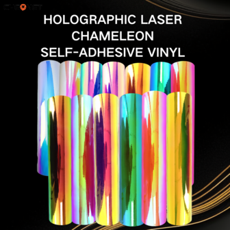 1 Blatt holografischer Laser Chamäleon selbstklebender Vinyl, permanenter Vinyl und Transferfilm, DIY Bastelbedarf