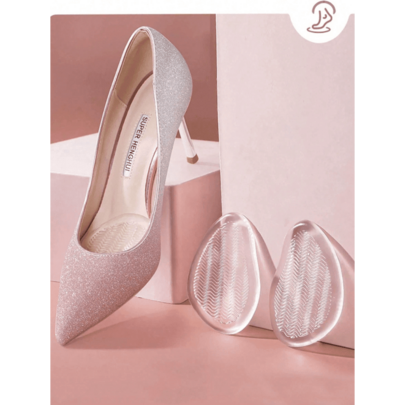 2 Pair Of Sandal Insoles - Soft Forefoot Pads For High Heels, Anti-Slip Sweat-Absorbing Invisible Insoles That Don't Burden The Feet