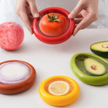 1/4 piezas Caja de almacenamiento de frutas y verduras - Película transparente de TPU sellada, Caja de almacenamiento con película elástica, Caja de almacenamiento pequeña para refrigerador, Útiles escolares, Temporada de regreso a clases, Decoración del hogar, Almacenamiento para fiestas y Navidad