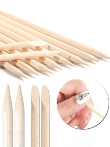 500/300/200 件双面角质层推杆，美甲水钻去除，美甲和足部护理工具 - 米色 - 查看 8