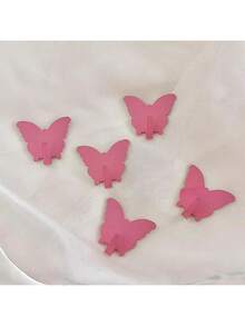 1/3/5pcs Butterfly Design Decorative Wall Hooks, Cute For Girls' Room Decor, Minimalist Style - Multicolor - View 40