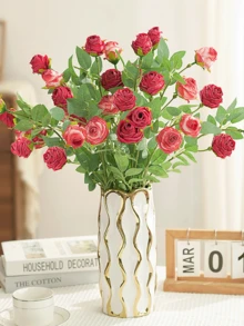 1 إناء سيراميك فاخر أوروبي للتخزين العام، ديكور طاولة للمنزل وغرفة المعيشة ومدخل المنزل والفندق، أفضل هدية عيد الميلاد، ديكور للمنزل والزفاف وحفلات عيد الحب وأعياد الميلاد، إناء زهور - متعدد الألوان - مشاهدة 11