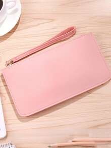 Ví đựng hộ chiếu dài có khóa kéo tối giản, ví cầm tay mỏng đa chức năng dành cho nữ (màu khóa kéo ngẫu nhiên) - Nhiều màu - Xem 7