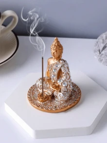 1尊金色佛像，冥想装饰，禅意家居装饰 - 彩色 - 查看 6