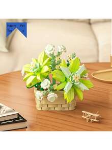 Flower Basket Building Block Set, Roses, Sunflowers, Succulent Flower Pot Decor, Educational Constructing Toy, Kids Building Toy, Gift For Boys & Girls, Birthday & Party Gift - Multicolor - View 13