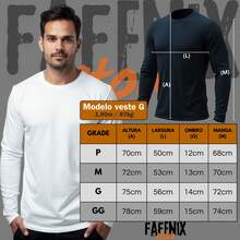Kit 03 Men's Long Sleeve T-Shirt, Plain Cotton, Basic, Round Neck - Black White Wine - View 7