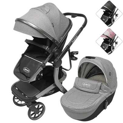 Joykoo Carriola para Bebé Asiento Reversible Bambineto Acolchado Ruedas de Goma Plegable Cinturón de Segurida