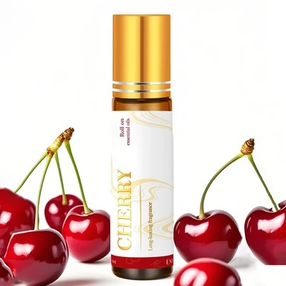 EMBRACEX. 10ml Cherry - Red Cherry Essential Oil | Women's Roll-On Fragrance Oil, Fruity Scented Oil, Women's Gift | Leather Care, Car Air Freshener | Long-Lasting Aroma | Suitable For Humidifiers, Diffusers, Candle Making | Mini Face Fragrance Oil | Brand Women's Gift | Suitable For Daily Use, Dates, Holidays
