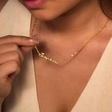 1 pezzo Collana personalizzata con nome, collana con catena a torsione lucida, collana con nome personalizzato, collana con nome placcata in oro 18K, regalo di compleanno per lei, adatta per uso quotidiano