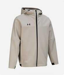 Under Armour Men's Windproof Warm Hooded Zip-Up Jacket - Khaki - View 5