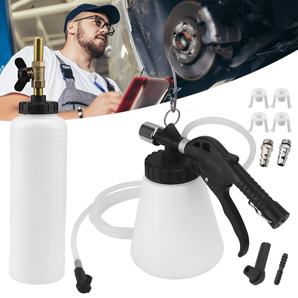 Lislark Car Brake Clutch Fluid Bleeder Pressure Bleeding Tool Kit Vacuum Pump Bottle New, The Brake System Can Be Vented By One Person Alone, And It Is Also Suitable For Clutch And Steering Systems.
