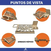 Rockkings Base Laptop De Mdf De 6 Mm Con Porta Vasos Y Porta Celular Ramas - Windows - Ver 6