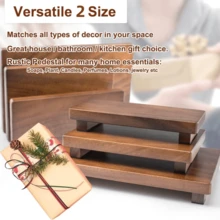 Display decorativ - Tavă din lemn pentru baie, Decor pentru blat de baie, Tavă din lemn pentru săpun de vase pentru blaturi de bucătărie, Săpunieră din lemn, Suport pentru săpun din lemn, Tavă pentru alimente, Suport modern pentru dozator de săpun în stil rustic.