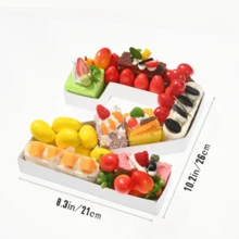1pc 2025 Candy Number & Letter Cake Box, Suitable For Birthday/Party/Gathering/Weekend Party/Anniversary And Other Occasions