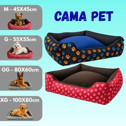 Cama Para Cachorro 100x80cm Grande GG Caminha Pet Gato Cão XG Impermeável