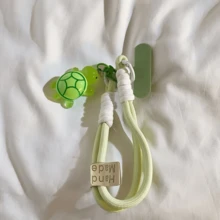 Turtle Pendant Mobile Phone Rope - Universal Handmade Wrist Strap For Mobile Phones, Cameras, Keys - Cute Turtle Pendant Keychain Accessories - Multicolor Packaging - 綠色 - 查看 1