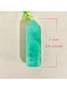 Elegant Green Fluorite Quartz Crystal Tower With Rheinstone Details, Natural Stone Obelisk Decor For Home & Office