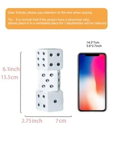 Black & White Dice Vase, Maximalist Ceramic Vase, Vintage Home Decor, Suitable For Desk, Bookshelf, Dining Table, Bar Cart And Vanity, Unique, Cool Room Decoration, Rama Gifts Birthday, Graduation, Back To School Supplies - Multicolor - View 3