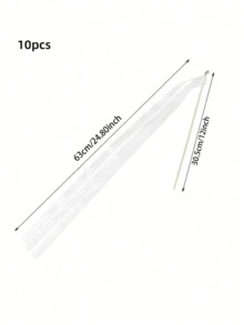 20pcs White Satin Lace Wands, Silk Fairy Wands, Wedding Ribbons, Golden Bells, Party Wands, Party Favors, Wedding Party Event Decorations, Holiday Birthday Celebrations, Suitable For Weddings, Holiday Birthday Parties, Valentine's Day, Christmas Weddings Decorations, Best Gifts, Home Decor, Room Decor, Bridal Christmas Decorations - Multicolor - View 10