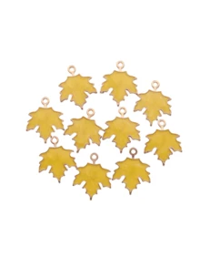 10pcs Fashionable 3D Maple Leaf Pendant DIY Jewelry Pendant For Necklace, Bracelet, Earrings, Handmade Craft Material - Maple Leaf - View 11