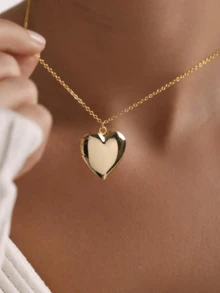 1 Customized Personalized Photo Love Pendant Necklace, Made Of Stainless Steel Material, With Creative, Elegant, Classic And Versatile Customized Photos For Daily Wear. Warm Jewelry Gift For Ladies,Chic Autumn, Utilitarian Chic, Delicate Romance, Look Glamour