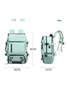 Large Multifunctional Backpack, Travel Bag, Backpack, Waterproof, Nylon Strap, Usb - Grey - View 6