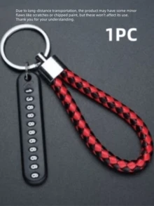 1pc Anti-Lost Car Keychain, Phone Number Card Keyring, Phone Number Plate, Lock Key Ring Auto Vehicle Key Chain, Car Accessories