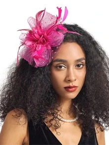 1 Pc Fascinators Hat For Women Tea Party Headband Kentucky Derby Wedding Flower Mesh Hair Clip Mini Hats Tiny Hats Mini Top Hat Mini Cap, School Stuff, Gifts, Classy, Festival Outfits, Rave Accessories, Hair Accessories, Gala Night