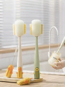 5-In-1 Multifunctional Cup Brush, Straw Brush, U-Shaped Cup Wall Brush, Bottle Specific Brush, Cup Lid Brush, Kitchen Cleaning Tool