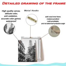1 tấm áp phích Tháp Eiffel Paris, tác phẩm nghệ thuật trên vải canvas, tranh trang trí theo chủ đề Paris, trang trí phòng Paris, nghệ thuật treo tường, áp phích, nghệ thuật treo tường có khung, sắp xếp phòng, nghệ thuật treo tường, thẩm mỹ trang trí phòng, trang trí cổ điển, nghệ thuật treo tường phòng khách - vải canvas (khung tùy chọn) - Nhiều màu - Xem 9