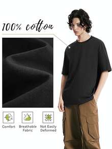 Men's DoubleSided Tee With Retro Cartoon Mascot Print,Stylish Cotton TShirt For Casual Wear,Unique Character Design Top