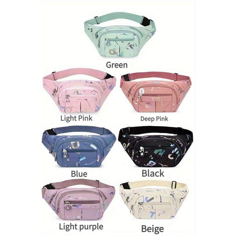 2026 Solid Color Quilted Waist Bag - Casual Large Capacity Zipper Chest Bag Bum Bag, Adjustable Crossbody Bag, Daily Use, Lightweight And Waterproof, Waist Bag Women's High-End Crossbody Bag Women's Sports All-Match High-Quality Light Luxury Women's Bag, Christmas Gift, Halloween Gift, Thanksgiving Gift, New Year Gift,Mother's Day,Mom,Mother's Day Gift,Flower,Jewelry,Mother's Day Decorations,Mother's Day Party Supplies,Women,Pink,Gift Set - 藍色 - 查看 1