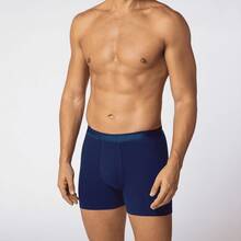 Cueca Lupo Boxer Algodão com Elastano 615-003 - Azul Marinho - Visão 1