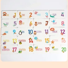 Zabawka edukacyjna z liczbami i literami 1-20, dopasowywanie liczb i ilości, 26 par słów alfabetu, fiszki edukacyjne z matematyki i języka angielskiego dla przedszkolaków, odpowiednie dla chłopców i dziewcząt, prezent dla przedszkolaka, prezent świąteczny